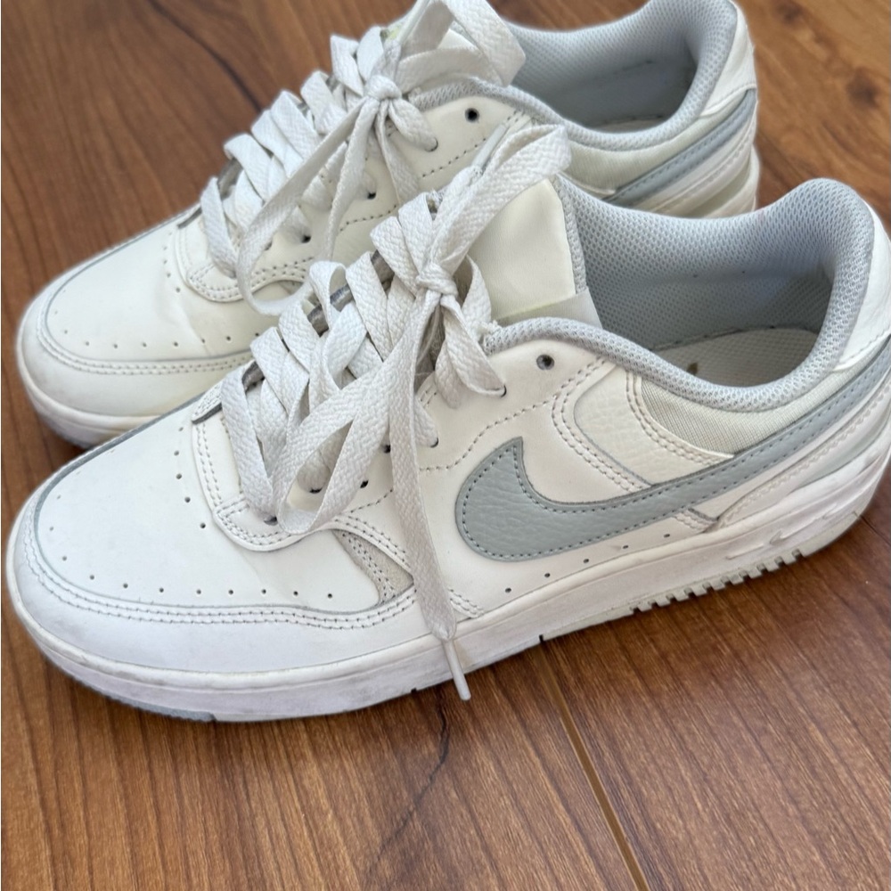 Nike White and Light Gray Athletic Shoes